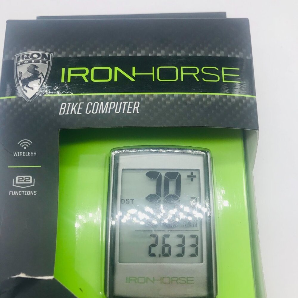 IRONHORSE Iron Horse Bike Bicycle Computer Wireless 22 Functions NEW Speedometer - Picture 3 of 6